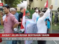 AKIBAT JALAN RUSAK BERTAHUN TAHUN, SEJUMLAH WARGA DAN LSM GELAR AKSI DEMO