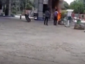 SEPEDA MOTOR TERBAKAR USAI ISI BBM DI SALAH SATU SPBU DI KABUPATEN MERANGIN