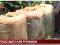 POLISI AMANKAN PENIMBUN RATUSAN LITER SOLAR DI BATANGHARI