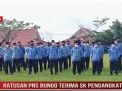 RATUSAN PNS BUNGO TERIMA SK PENGANGKATAN LANGSUNG DARI BUPATI