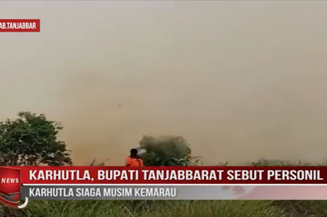KARHUTLA, BUPATI TANJABBARAT SEBUT PERSONIL KARHUTLA SIAGA MUSIM KEMARAU