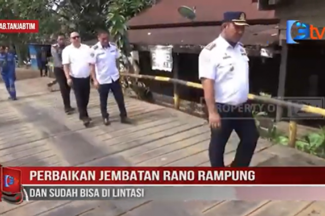 PERBAIKAN JEMBATAN RANO RAMPUNG DAN SUDAH BISA DI LINTASI