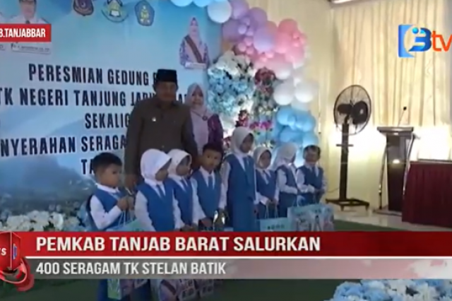 PEMKAB TANJAB BARAT SALURKAN 400 SERAGAM TK STELAN BATIK
