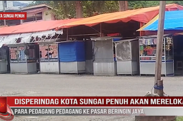 DISPERINDAG KOTA SUNGAI PENUH AKAN MERELOKASI PARA PEDAGANG PEDAGANG KE PASAR BERINGIN JAYA