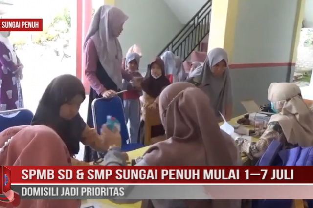 SPMB SD & SMP SUNGAI PENUH MULAI 1–7 JULI, DOMISILI JADI PRIORITAS