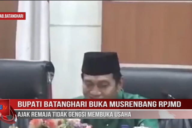 BUPATI BATANGHARI BUKA MUSRENBANG RPJMD, AJAK REMAJA TIDAK GENGSI MEMBUKA USAHA