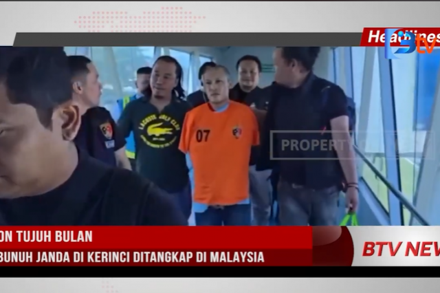 BURON TUJUH BULAN, PEMBUNUH JANDA DI KERINCI DITANGKAP DI MALAYSIA