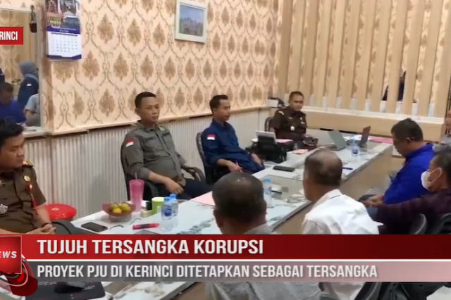 TUJUH TERSANGKA KORUPSI PROYEK PJU DI KERINCI DITETAPKAN