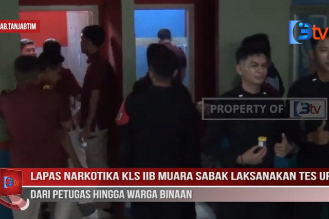 LAPAS NARKOTIKA KLS IIB MUARA SABAK LAKSANAKAN TES URINE DARI PETUGAS HINGGA WARGA BINAAN
