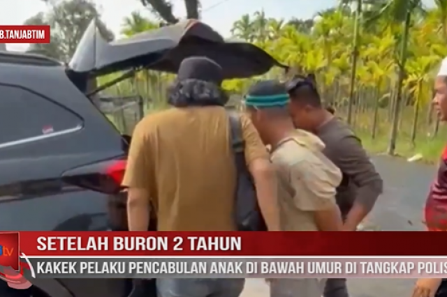SETELAH BURON 2 TAHUN, KAKEK PELAKU PENCABULAN ANAK DI BAWAH UMUR DI TANGKAP POLISI