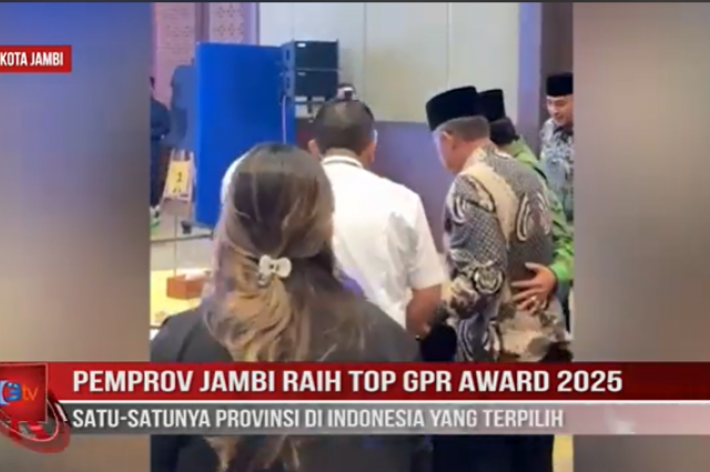PEMPROV JAMBI RAIH TOP GPR AWARD 2025, SATU SATUNYA PROVINSI DI INDONESIA YANG TERPILIH