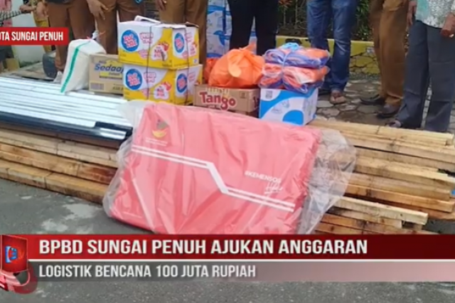 BPBD SUNGAI PENUH AJUKAN ANGGARAN LOGISTIK BENCANA 100 JUTA RUPIAH