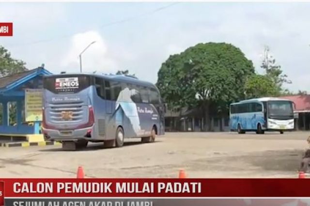 CALON PEMUDIK MULAI PADATI SEJUMLAH AGEN AKAP DI JAMBI