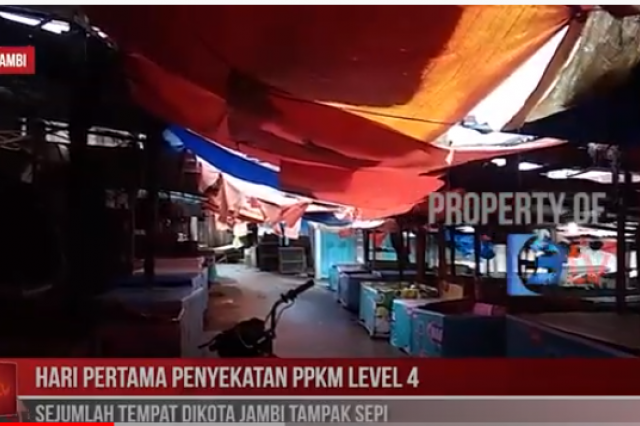 Suasana Kota Jambi Hari Pertama Penyekatan PPKM Level 4