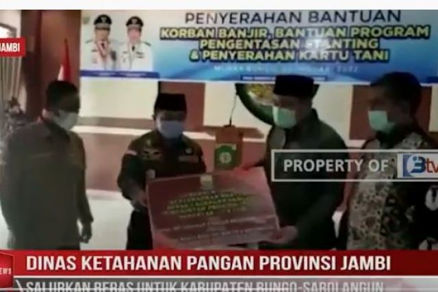 DINAS KETAHANAN PANGAN PROVINSI JAMBI SALURKAN BERAS UNTUK KABUPATEN BUNGO SAROLANGUN