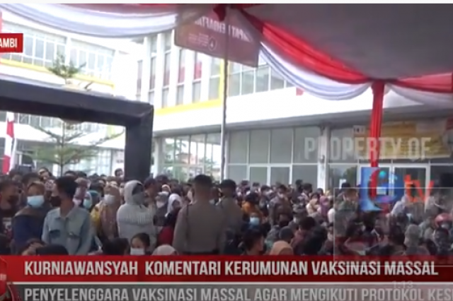 ANGGOTA DPRD KOTA JAMBI KURNIAWANSYAH KOMENTARI KERUMUNAN VAKSINASI MASSAL