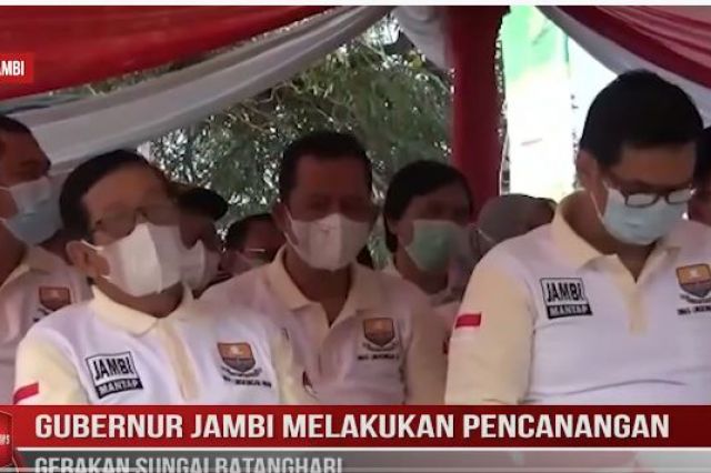 GUBERNUR JAMBI MELAKUKAN PENCANANGAN GERAKAN SUNGAI BATANGHARI