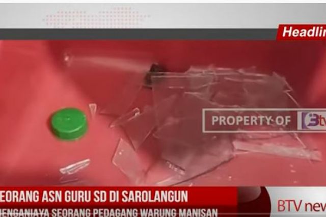 SEORANG ASN GURU SD DI SAROLANGUN MENGANIAYA SEORANG PEDAGANG WARUNG MANISAN