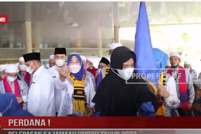 up1 Jambi PERDANA PELEPASAN 54 JAMAAH UMROH TAHUN 2022