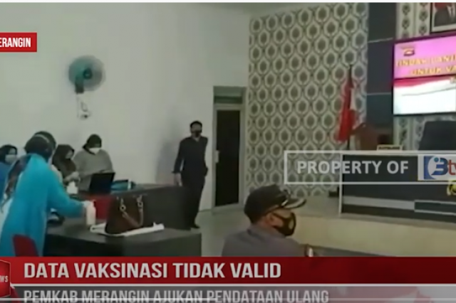 DATA VAKSINASI TIDAK VALID, PEMKAB MERANGIN AJUKAN PENDATAAN ULANG