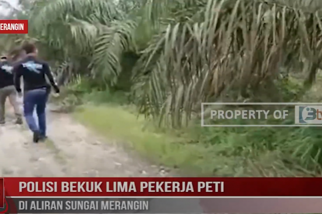 POLISI BEKUK LIMA PEKERJA PETI DI ALIRAN SUNGAI MERANGIN