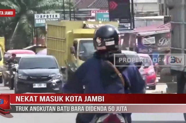 NEKAT MASUK KOTA JAMBI TRUK ANGKUTAN BATU BARA DIDENDA 50 JUTA