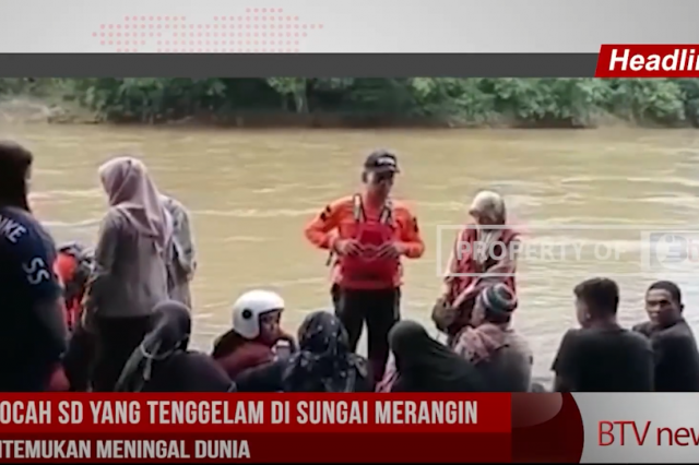 BOCAH SD YANG TENGGELAM DI SUNGAI MERANGIN DITEMUKAN MENINGAL DUNIA