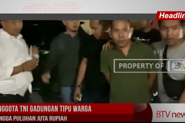 ANGGOTA TNI GADUNGAN TIPU WARGA HINGGA PULUHAN JUTA RUPIAH