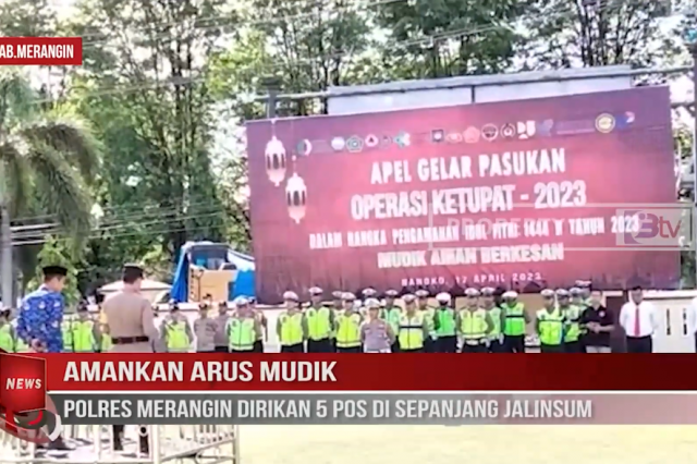 AMANKAN ARUS MUDIK,POLRES MERANGIN DIRIKAN 5 POS DI SEPANJANG JALINSUM
