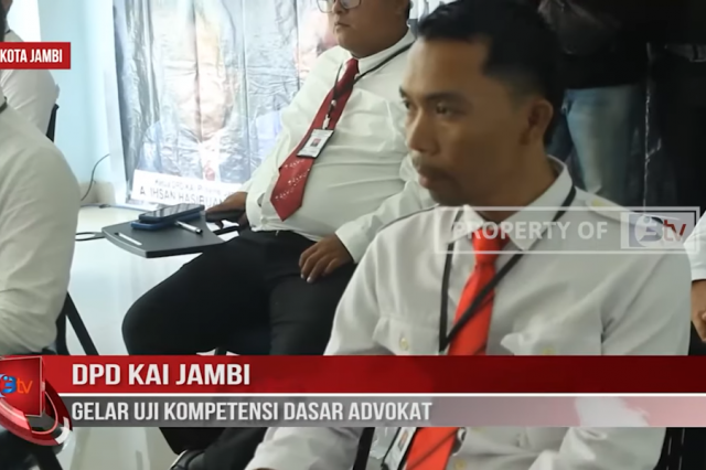 DPD KAI JAMBI GELAR UJI KOMPETENSI DASAR ADVOKAT