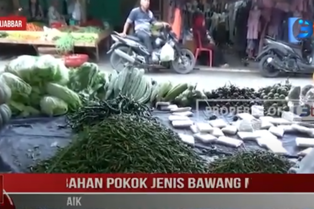 HARGA BAHAN POKOK JENIS BAWANG MERAH MELENJIT NAIK