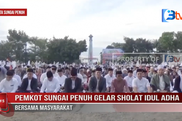 PEMKOT SUNGAI PENUH GELAR SHOLAT IDUL ADHA BERSAMA MASYARAKAT