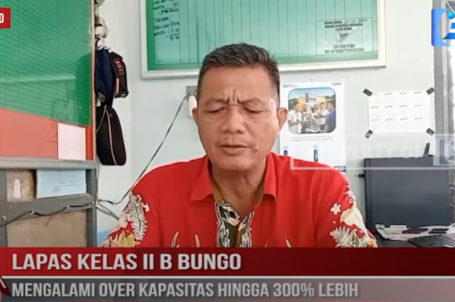 LAPAS KELAS II B BUNGO MENGALAMI OVER KAPASITAS HINGGA 300% LEBIH