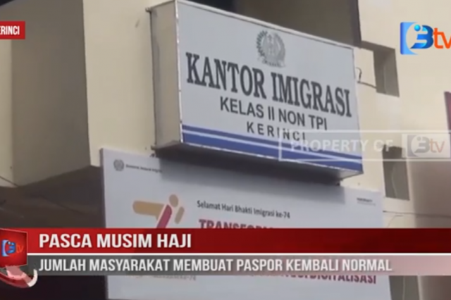 PASCA MUSIM HAJI JUMLAH MASYARAKAT MEMBUAT PASPOR KEMBALI NORMAL