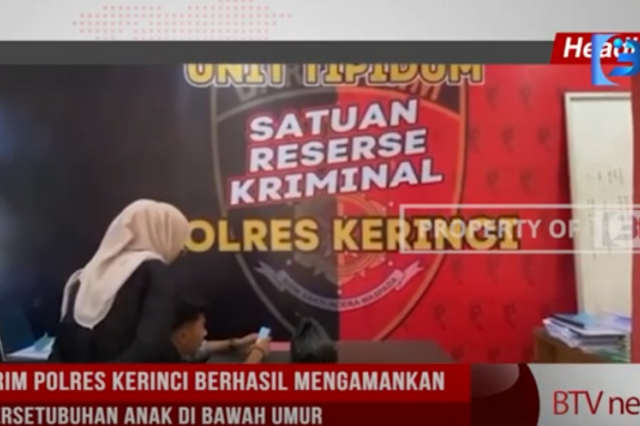 SATRESKRIM POLRES KERINCI BERHASIL MENGAMANKAN PELAKU PERSETUBUHAN ANAK DI BAWAH UMUR