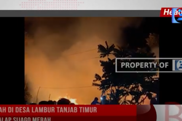 LIMA RUMAH DI DESA LAMBUR TANJAB TIMUR LUDES DI LALAP SIJAGO MERAH