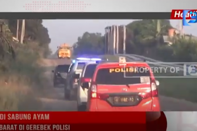 ARENA JUDI SABUNG AYAM DI TANJABBARAT DI GEREBEK POLISI
