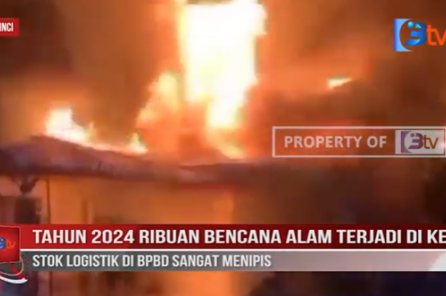 TAHUN 2024 RIBUAN BENCANA ALAM TERJADI DI KERINCI, STOK LOGISTIK DI BPBD SANGAT MENIPIS