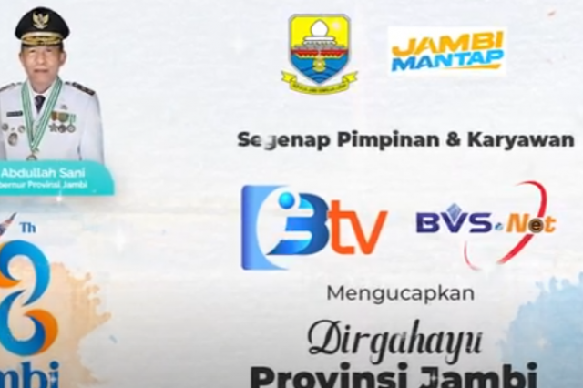 UCAPAN HUT PROVINSI JAMBI KE 68 BTV & BVSNET