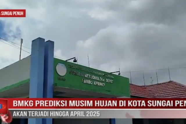 BMKG PREDIKSI MUSIM HUJAN DI KOTA SUNGAI PENUH AKAN TERJADI HINGGA APRIL 2025