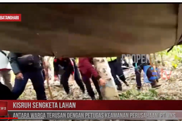 KISRUH SENGKETA LAHAN ANTARA WARGA TERUSAN DENGAN PETUGAS KEAMANAN PERUSAHAAN PT WKS