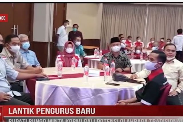 LANTIK PENGURUS BARU BUPATI BUNGO MINTA KORMI GALI POTENSI OLAHRAGA TRADISIONAL