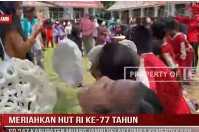 MERIAHKAN HUT RI KE 77 TAHUN, SD 247 KABUPATEN MUARO JAMBI GELAR LOMBA KEMERDEKAAN