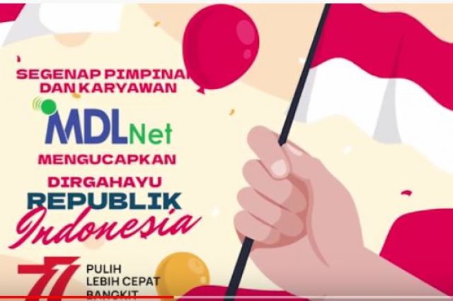 MDLNET MENGUCAPKAN DIRGAHAYU RI KE 77
