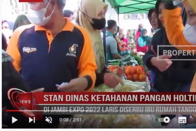 STAN DINAS KETAHANAN PANGAN HOLTIKULTURA DI JAMBI EXPO 2022 LARIS DISERBU IBU RUMAH TANGGA