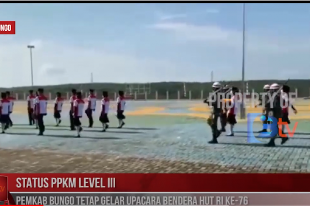 STATUS PPKM LEVEL III PEMKAB BUNGO TETAP GELAR UPACARA BENDERA HUT RI KE 76