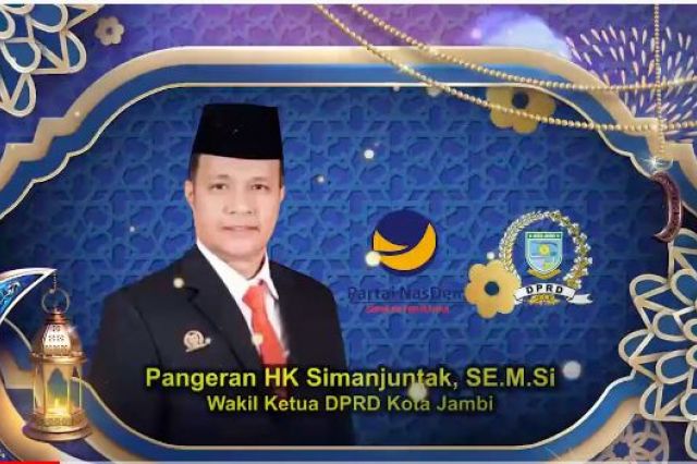 UCAPAN WAKIL KETUA DPRD KOTA JAMBI IDUL FITRI