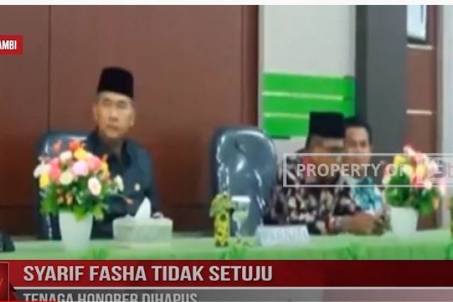 SYARIF FASHA TIDAK SETUJU TENAGA HONORER DIHAPUS