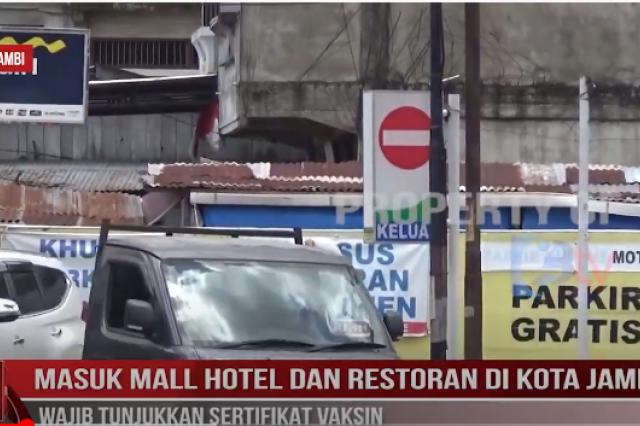 MASUK MALL HOTEL DAN RESTORAN DI KOTA JAMBI,WAJIB TUNJUKKAN SERTIFIKAT VAKSIN
